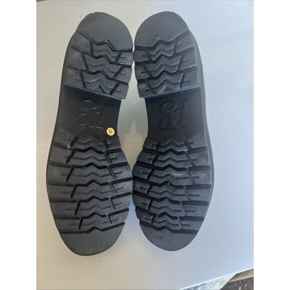 Paul Green Black Penny Loafers Patent Leather Chunky Lug Sole Size 10 Preppy - Picture 8 of 9